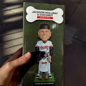 Jackson Holliday & Coconut Baltimore Orioles Bobblehead MLB SGA Baseball Figure